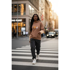 🧸🐻 Bear & Boba Hoodie | Cozy Oversized Style | Kawaii Vibe